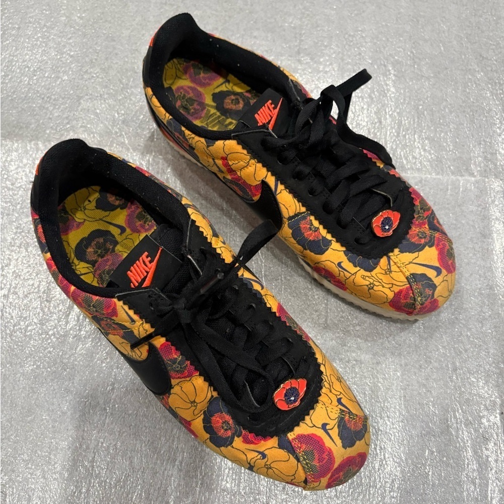[US8]Nike Classic Cortez LX Floral Pack Gold Limited Collection Charm